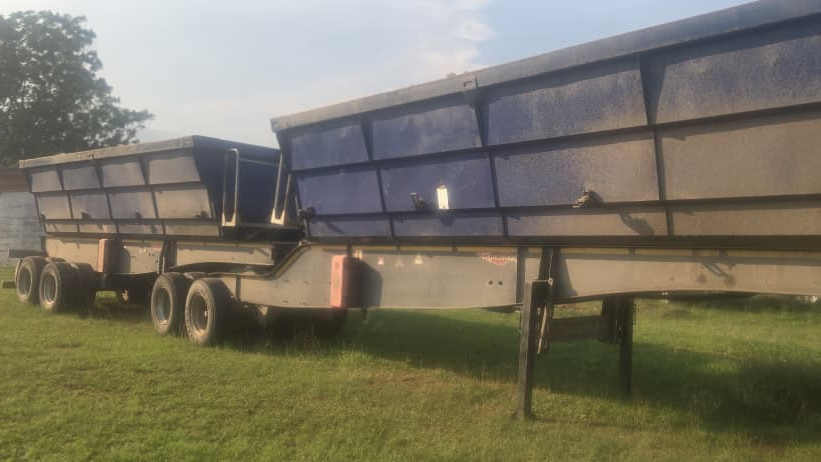 One of the tipper trailers that are available.